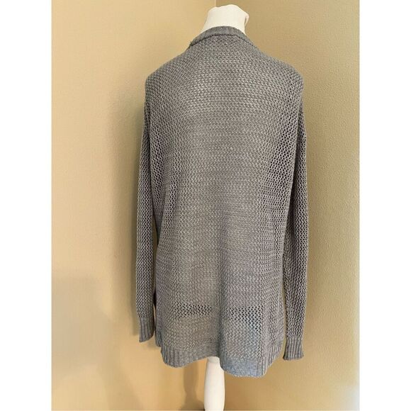 Mudd Gray Loose Knit Open Front Cardigan Women's Small - Picture 2 of 8